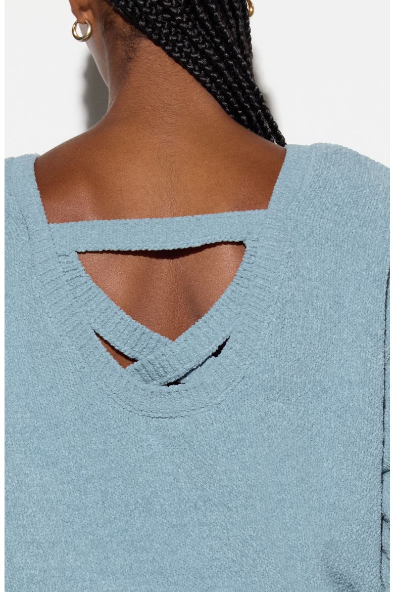 Blaire Chenille Sweater, Alternate, color, OCEAN FOG