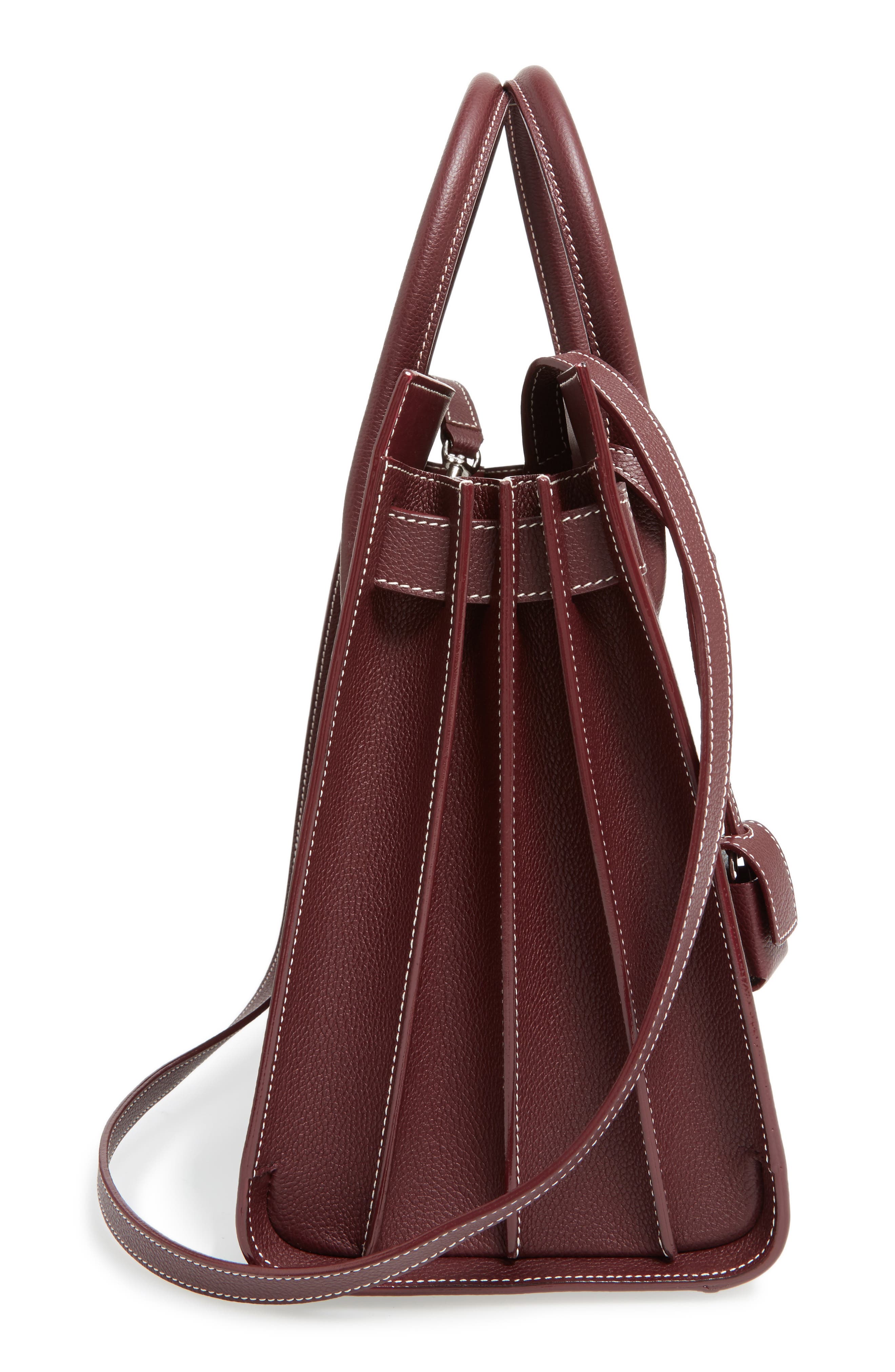 Small Sac de Jour Calfskin Leather Tote, Alternate, color, ROUGE LEGION