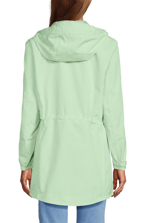 Lands' End Squall Packable Waterproof Raincoat In Icy Mint Green