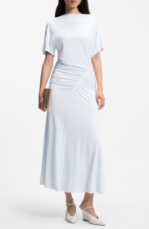 Ecaren Ruched Jersey Dress