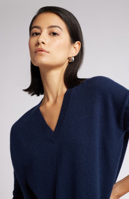 Nordstrom V-neck Cashmere Sweater In Navy Night
