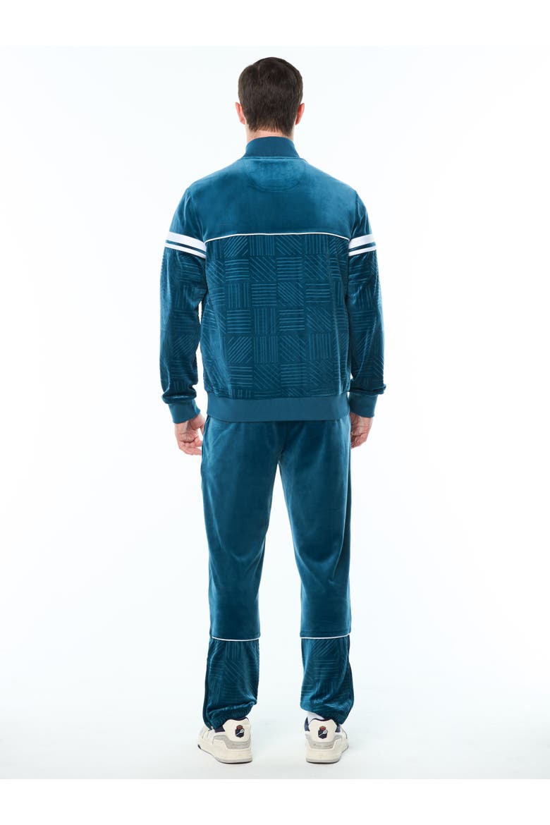 Debossed Orion Velour Track Jacket, Alternate, color, LEGION BLUE