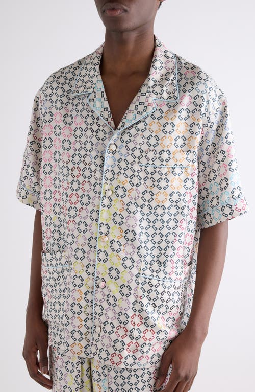 Givenchy Men's Multicolor Monogram Pajama Shirt In Neutral