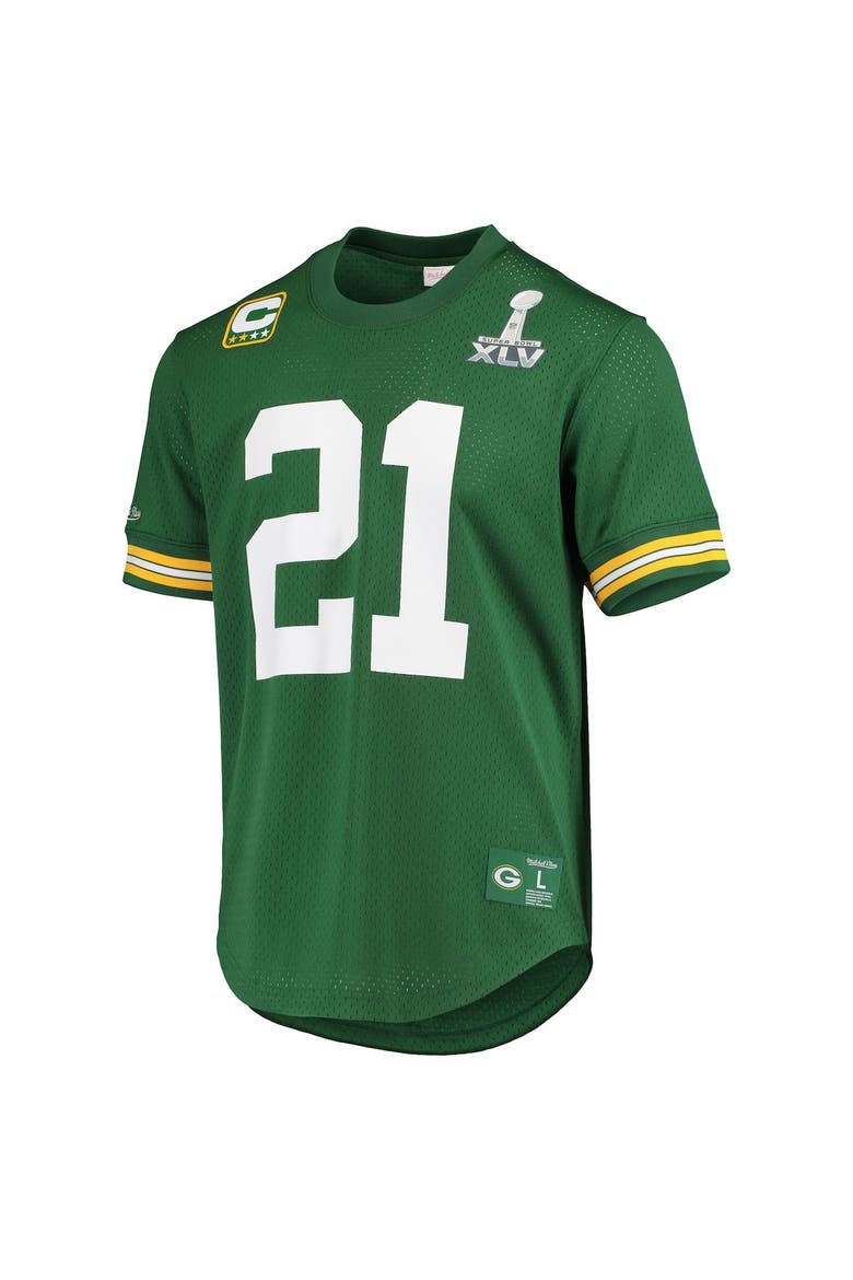 Men's Mitchell & Ness Charles Woodson Green Green Bay Packers Super Bowl XLV Retired Player Name & Number Mesh Top, Alternate, color, Green