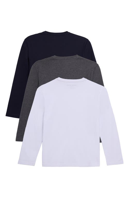 X-ray Xray Kids' 3-pack Long Sleeve Cotton T-shirts In Multi