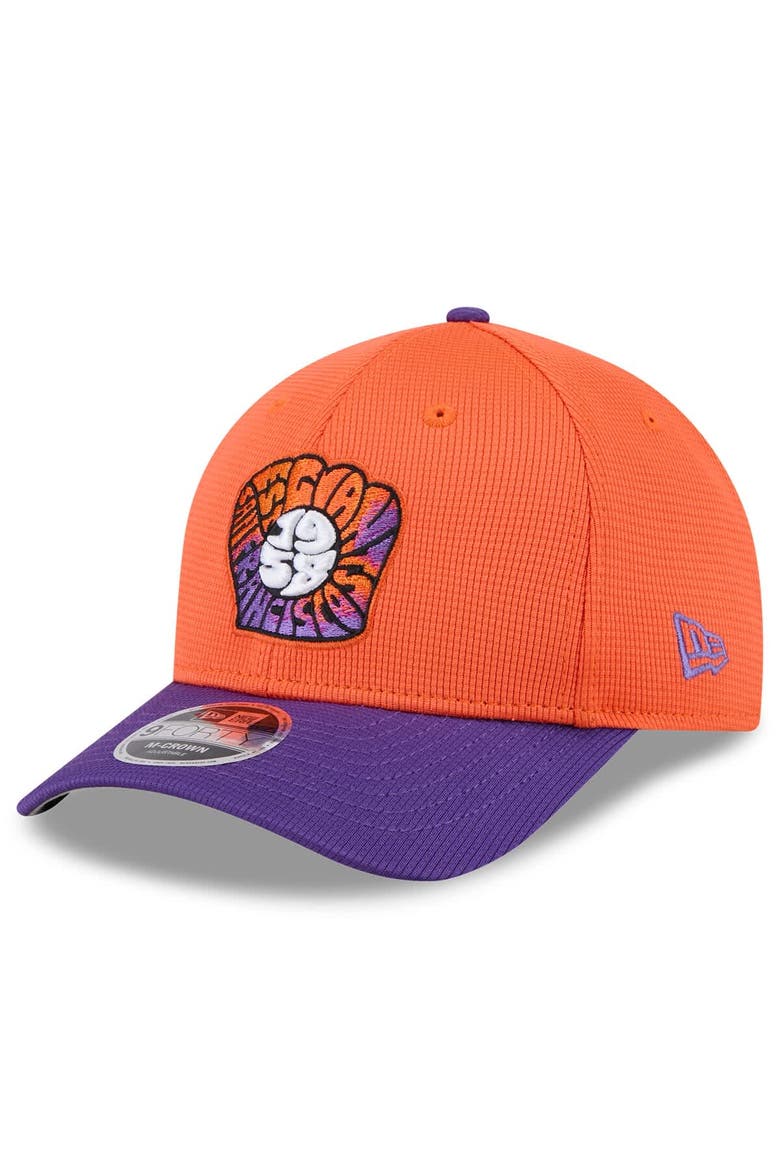 Men's New Era  Orange/Purple San Francisco Giants 2025 City Connect Batting Practice 9FORTY Adjustable Hat, Main, color, Orange