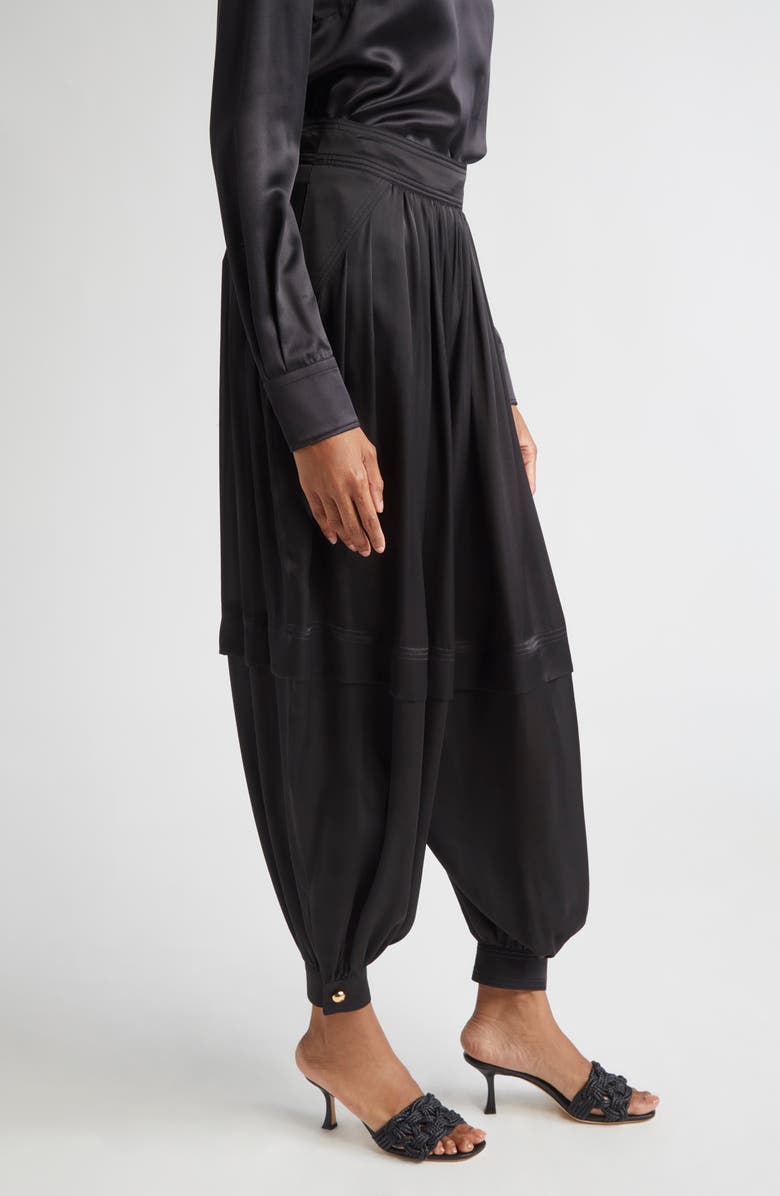 Zimmermann Hypnotic Silk Harem Pants, Alternate, color, Black