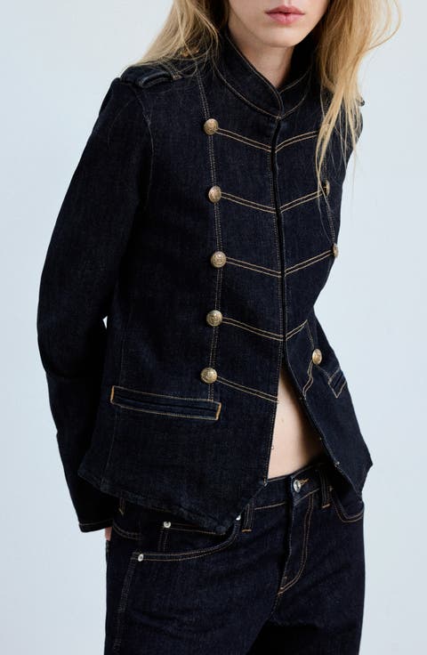 Candela Frog Fastening Denim Jacket