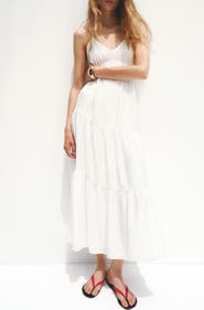 MANGO Ruffled A-Line Dress