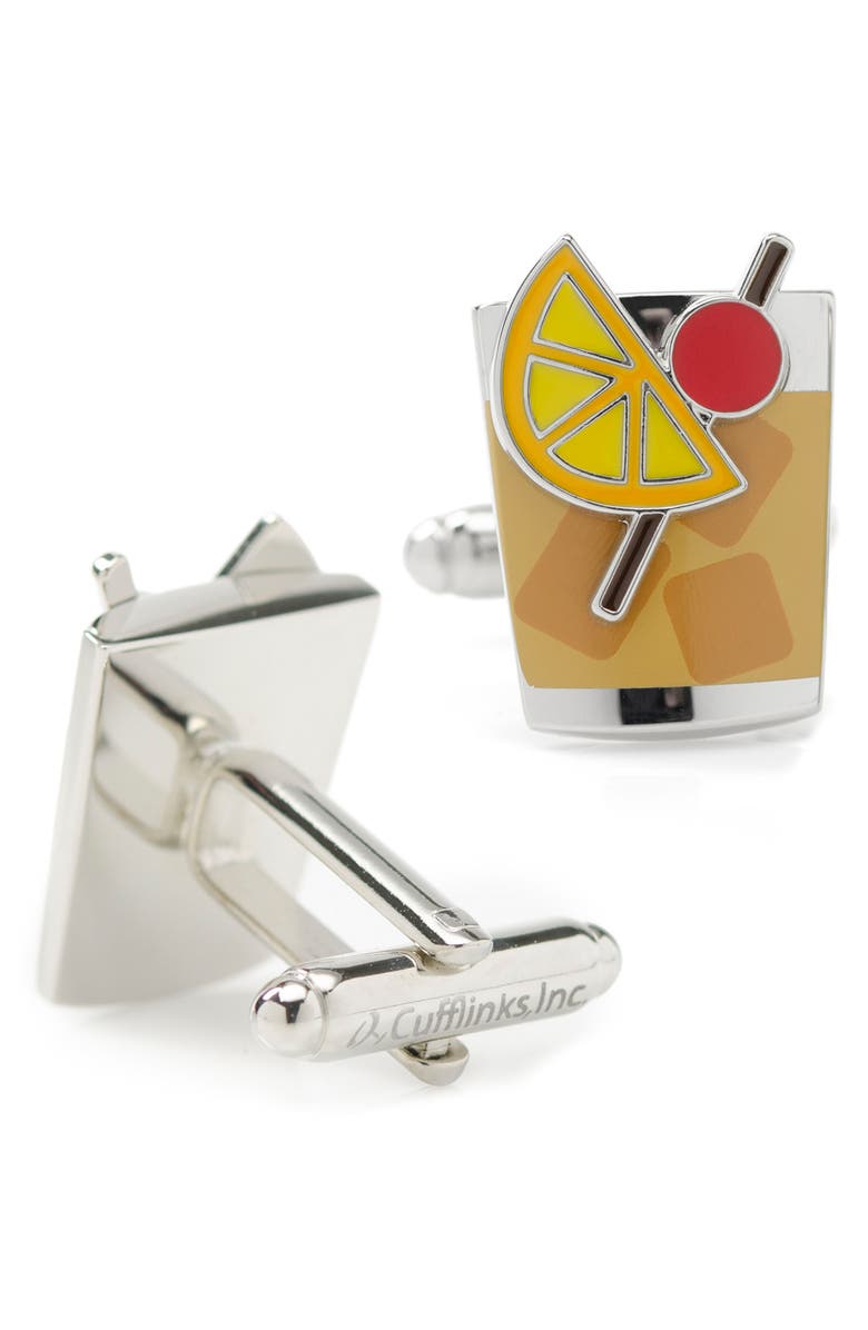 Cufflinks, Inc. Old Fashioned Cuff Links, Alternate, color, Silver Multi