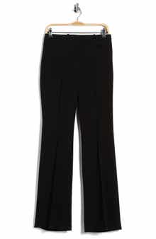 Theory High Waist Flare Leg Crepe Pants