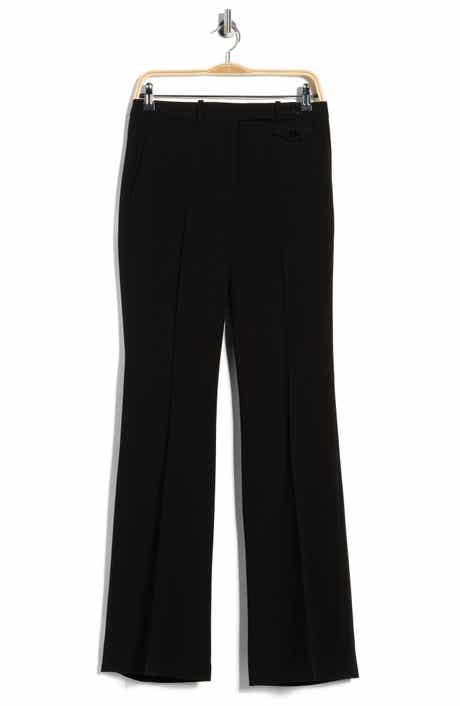 Theory High Waist Flare Leg Crepe Pants