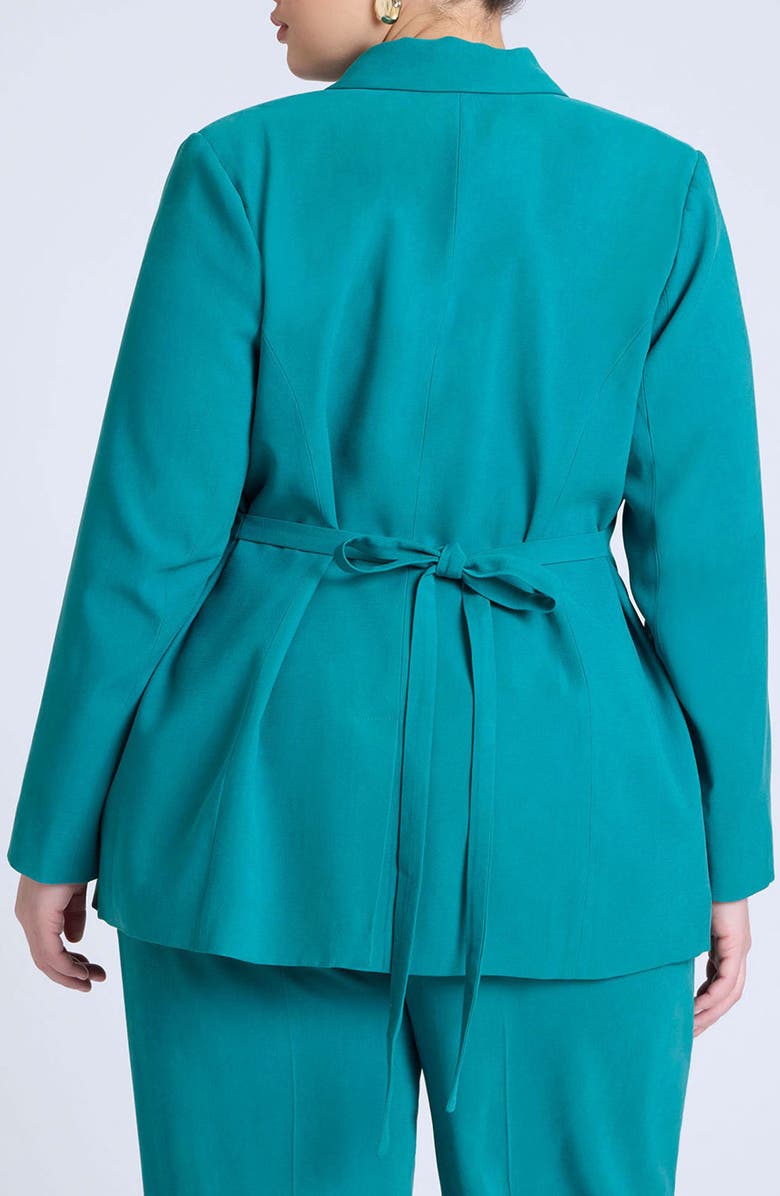 ELOQUII Tie Waist Suit Blazer, Alternate, color,