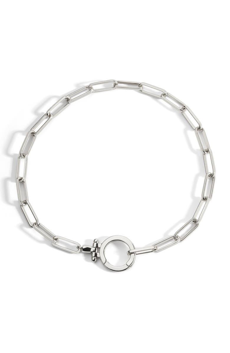 Mint & Lily Mint Paperclip Bracelet, Main, color, 925 Sterling Silver