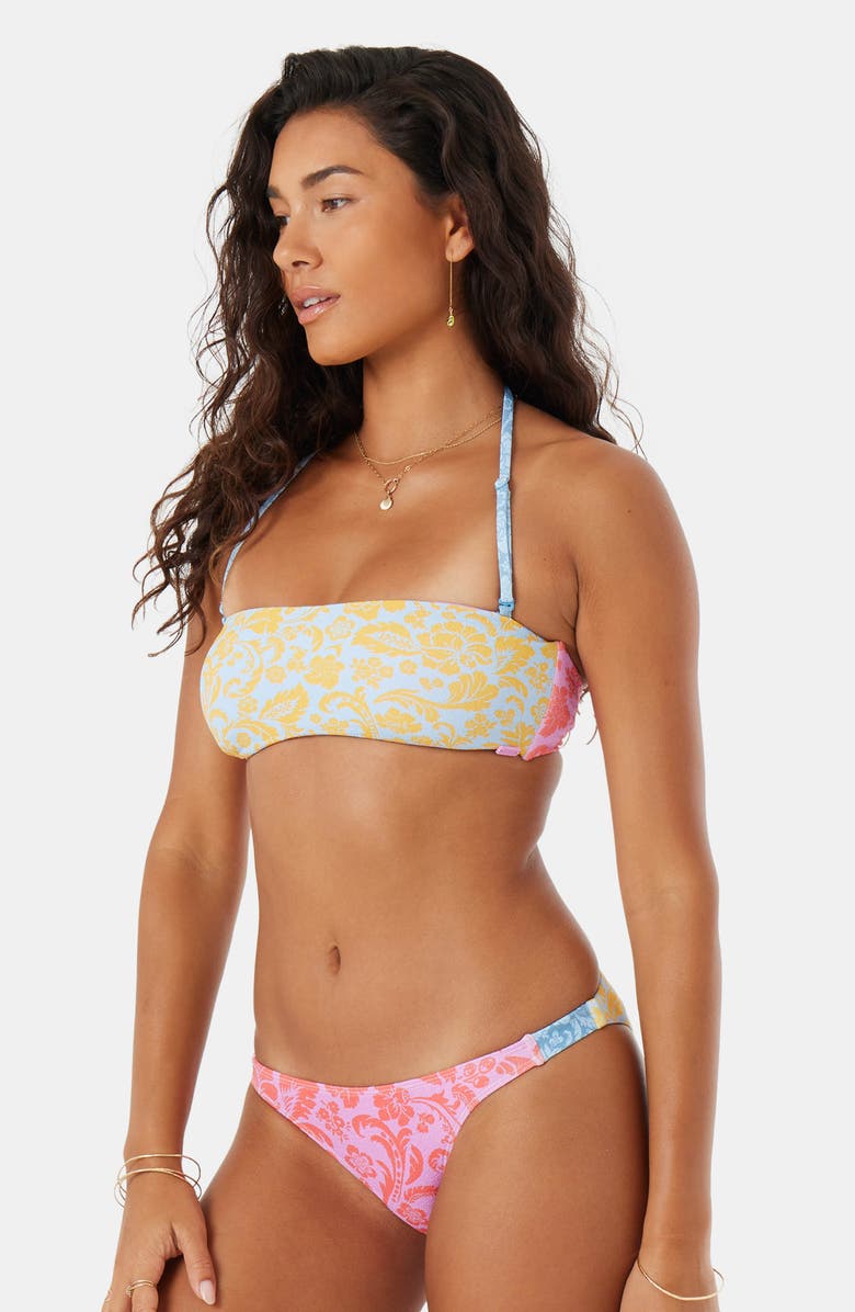 Roxy Tapestry Patchwork Side Tab Bikini Bottoms, Alternate, color, Purple Multi