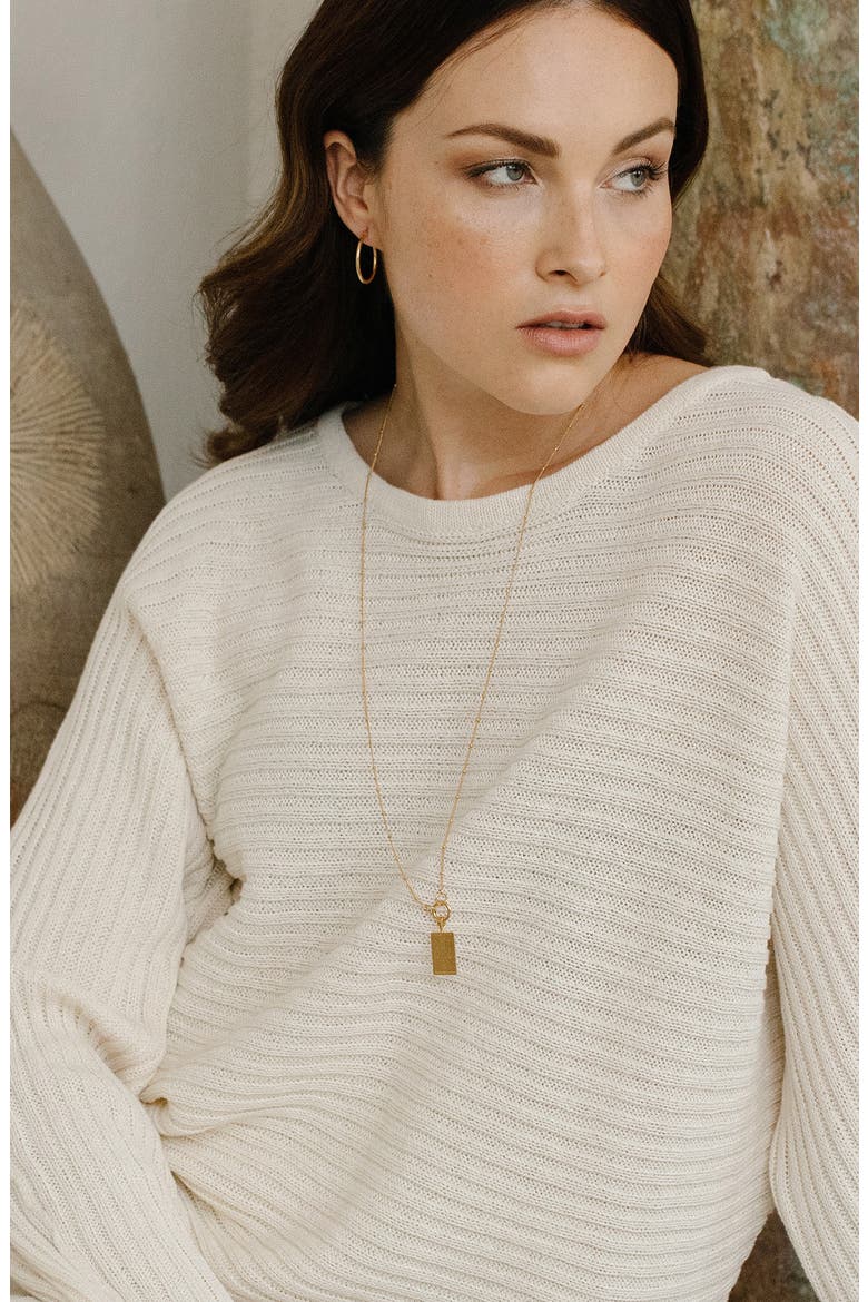 Rose Pendant Necklace, Alternate, color, GOLD