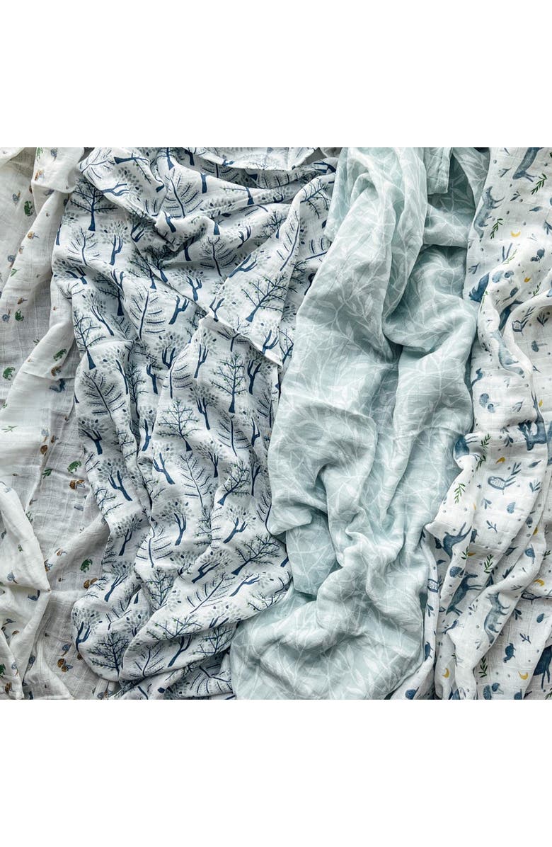 aden + anais Boutique 4-Pack 100% Organic Cotton Muslin Swaddles, Alternate, color, Outdoors