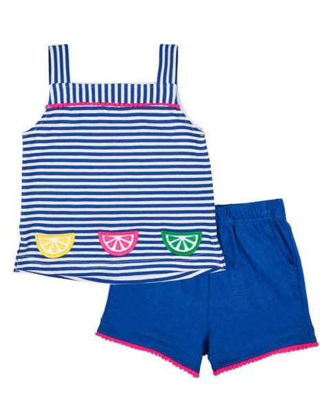 Stripe Knit Short Set With Fruit Slices (Toddler, Little Kid, Big Kid)