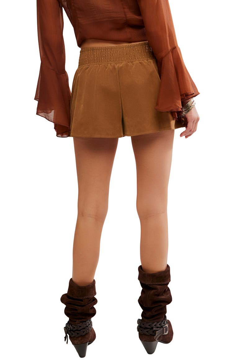 Paradise Found Faux Suede Skort, Alternate, color, CARAMEL CAFE