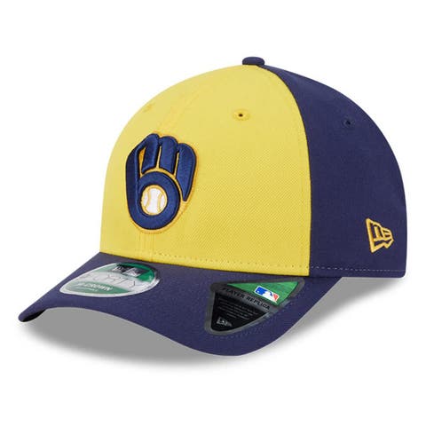 Men's New Era  Gold/Navy Milwaukee Brewers Player Replica 9FORTY Adjustable Hat