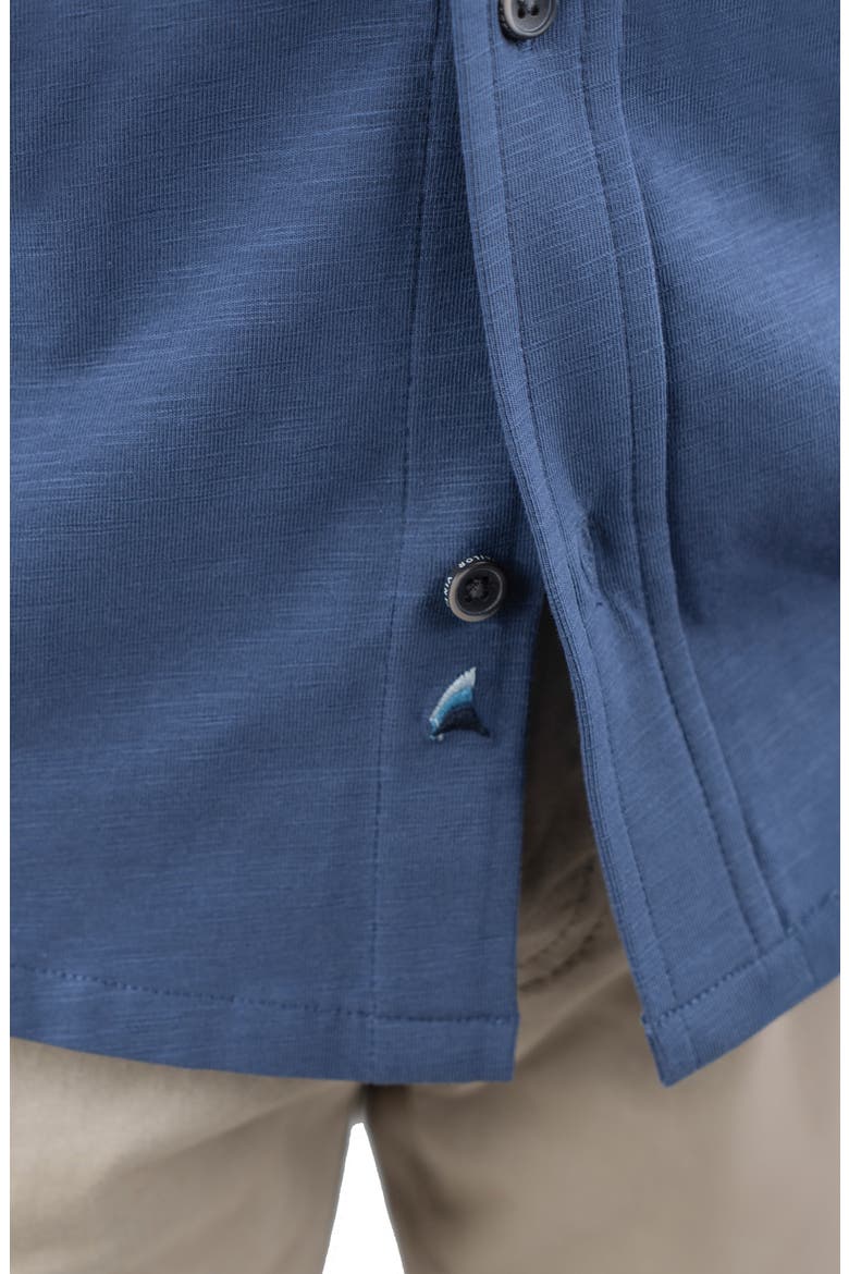 Slub Jersey Button-Up Shirt, Alternate, color, VINTAGE INDIGO