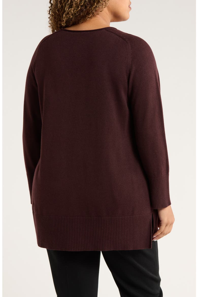 V-Neck Cotton Blend Sweater, Alternate, color, CASIS
