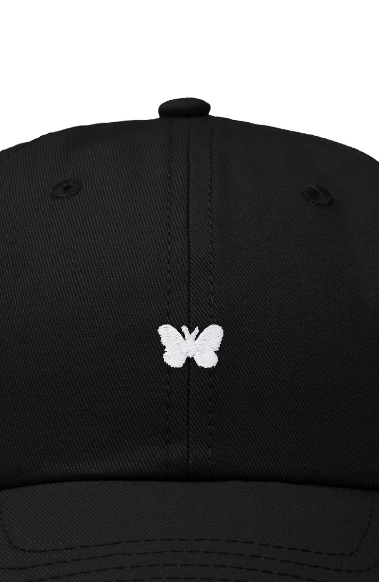 Dalix Lil Butterfly Dad Cap, Alternate, color, Black