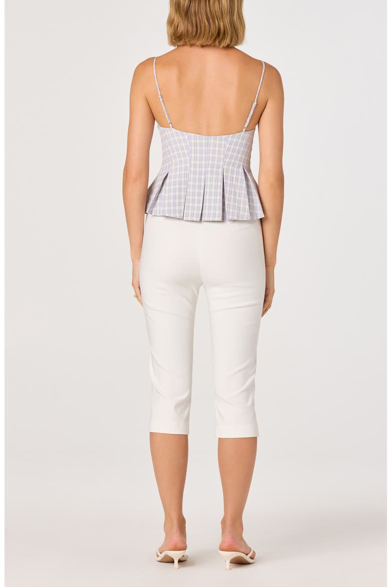 Lesly Check Cotton Blend Camisole Top, Alternate, color, PURPLE PLAID