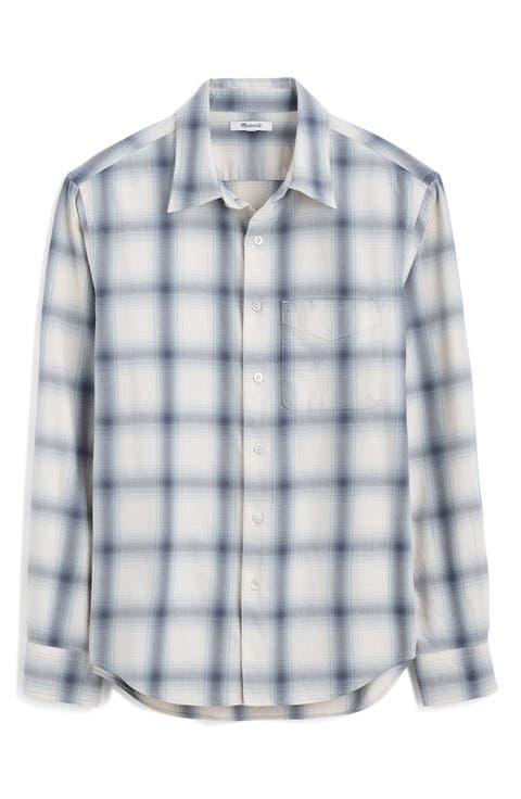 Plaid Patch Pocket Button-Up Shirt