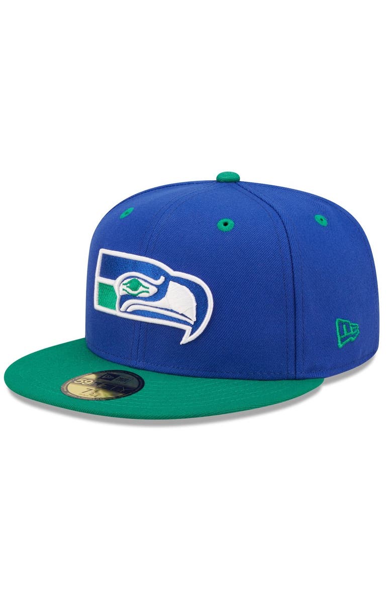 New Era Men's New Era Royal/Kelly Green Seattle Seahawks Flipside 59FIFTY Fitted Hat, Main, color, 