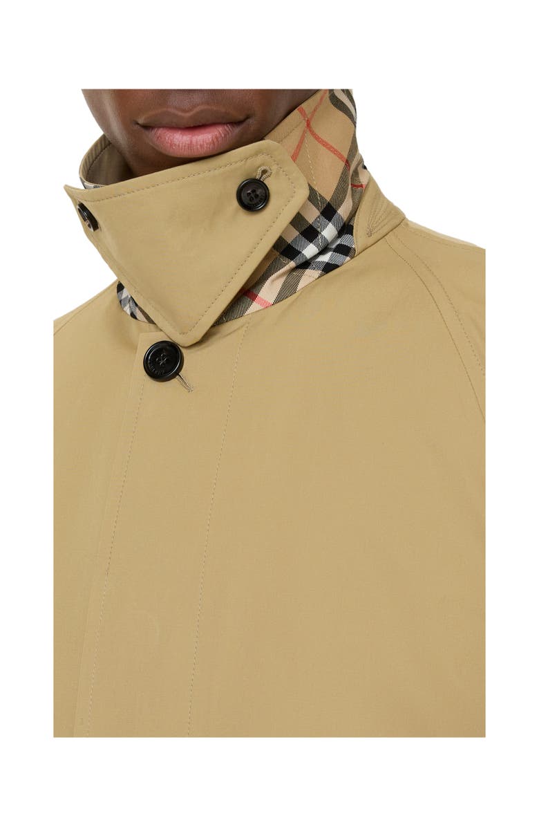 Burberry Long Cotton Car Coat, Alternate, color, Hamper Beige