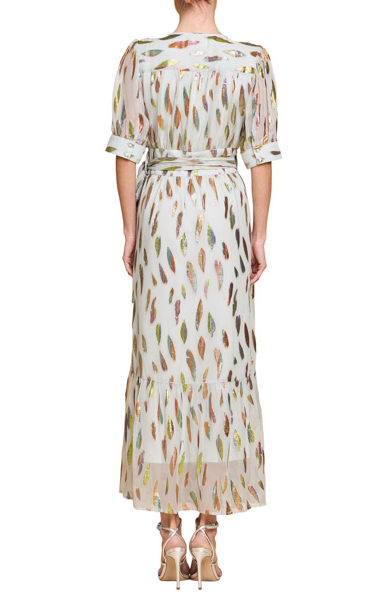 CIEBON Whitney Metalllic Print Wrap Dress, Alternate, color,