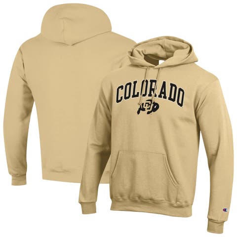 Men's Champion  Vegas Gold Colorado Buffaloes Arched Logo Fleece Pullover Hoodie