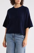 Halogen® Exposed Seam Drop Shoulder Sweater
