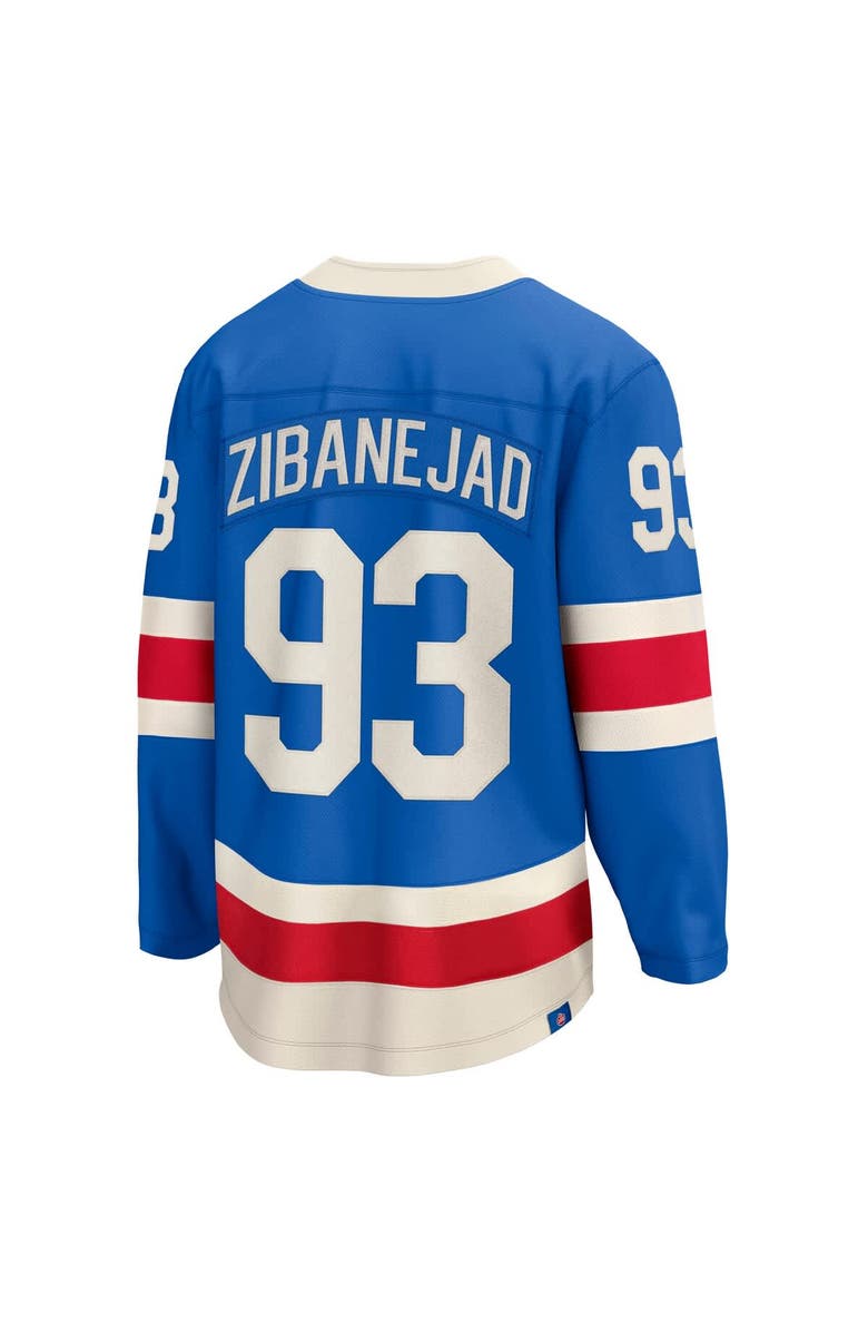 FANATICS Men's Fanatics Mika Zibanejad Blue New York Rangers Centennial Breakaway Jersey, Alternate, color, Blue