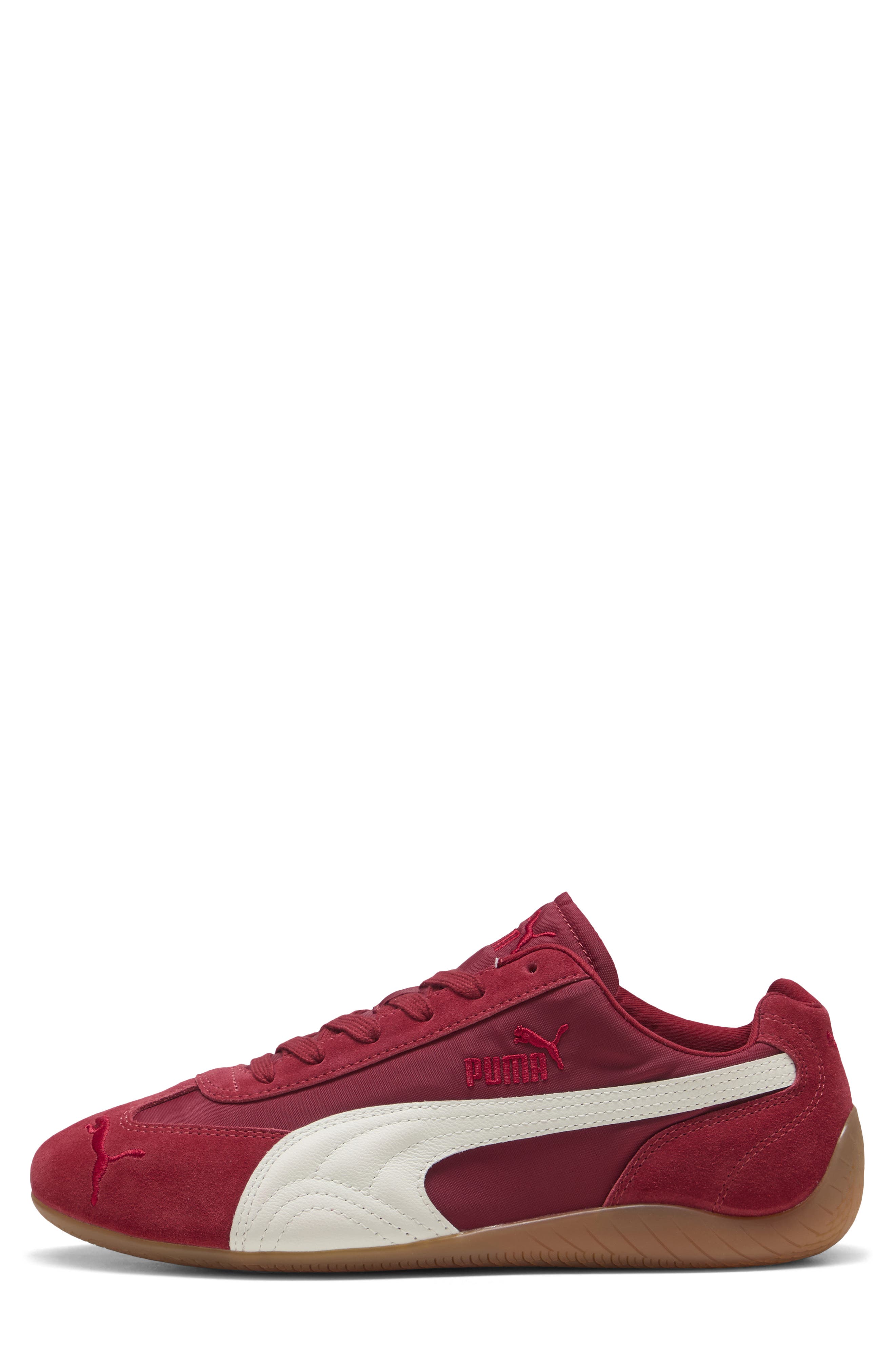 PUMA Speedcat Nylon Sneaker, Alternate, color, Dark Crimson/ Puma White