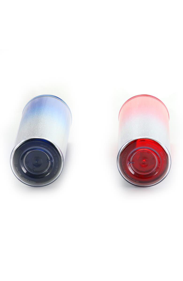 Gibson Home Rainbow Blast 4 Piece 21 Ounce Sparkly Tumbler Set, Alternate, color, Assorted