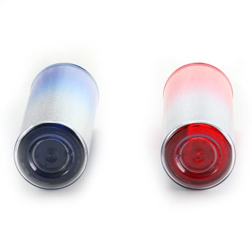 Gibson Home Rainbow Blast 4 Piece 21 Ounce Sparkly Tumbler Set In Blue