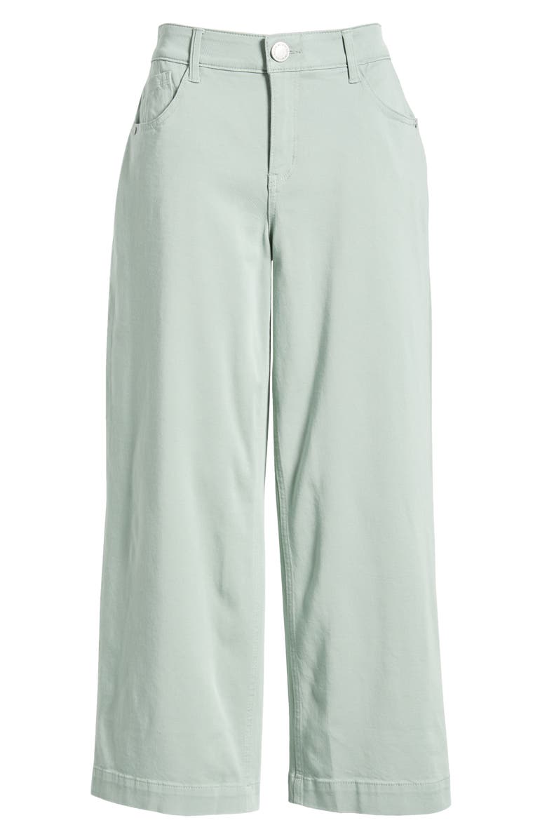 Wit & Wisdom Sam High Waist Ankle Wide Leg Twill Pants, Alternate, color, Frosty Mint