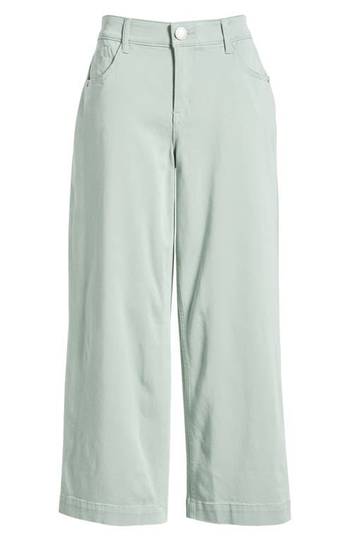 Wit & Wisdom Sam High Waist Ankle Wide Leg Twill Pants In Frosty Mint