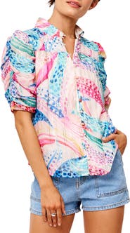 CIEBON Maggie Ruched Sleeve Shirt