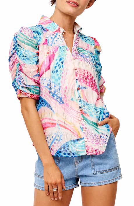 Maggie Ruched Sleeve Shirt