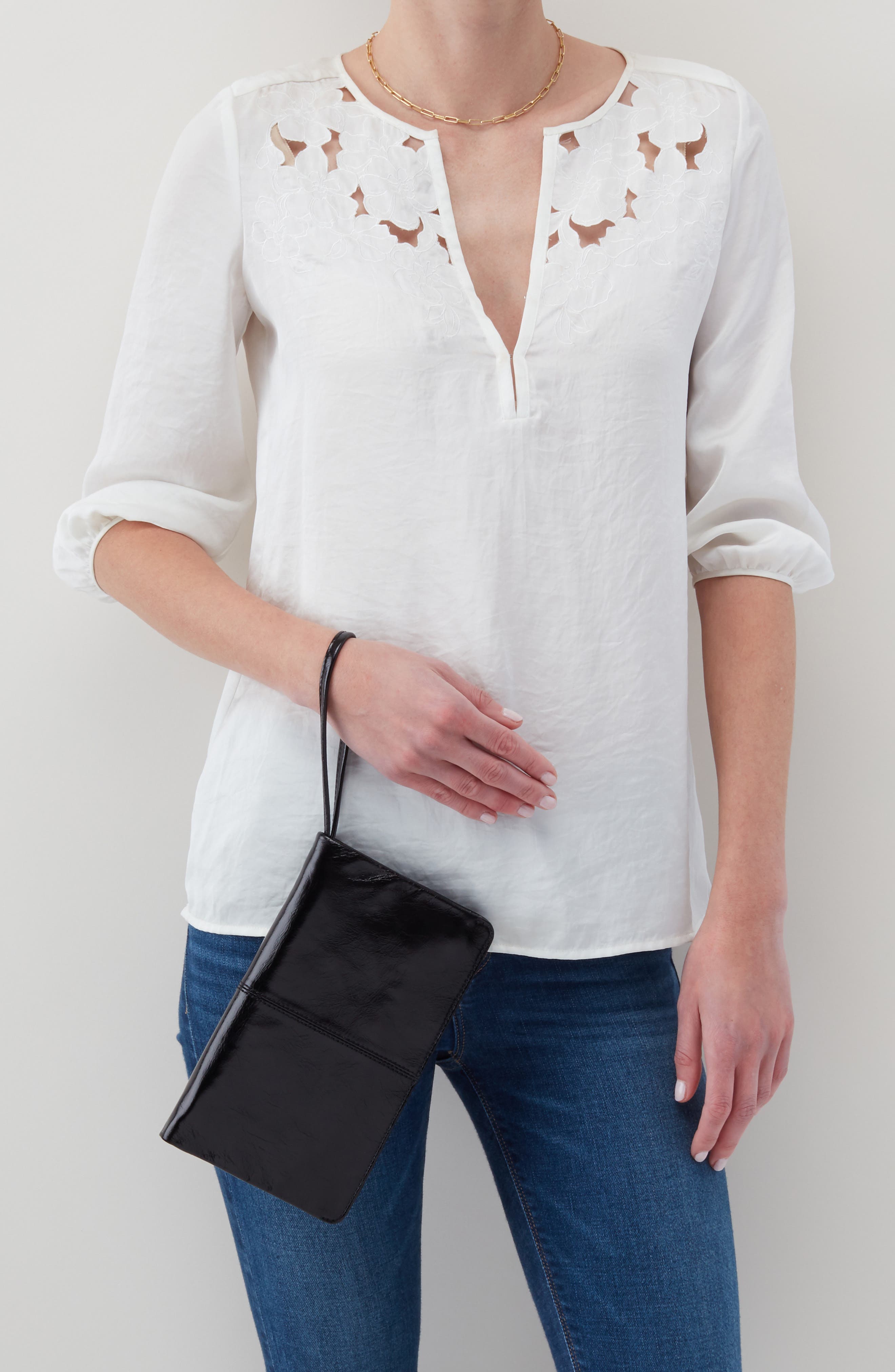 HOBO Evolve Leather Clutch, Alternate, color, 