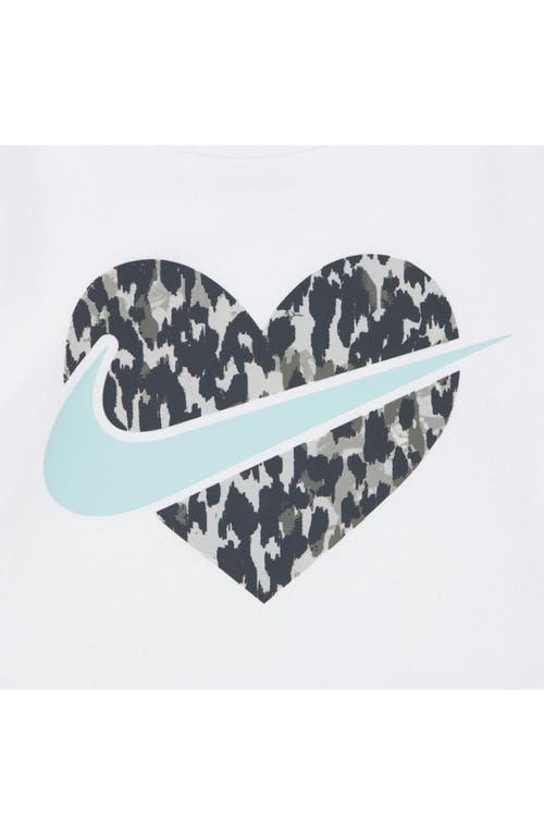 Nike Kids' Heart Long Sleeve Graphic T-shirt & Leggings Set In White