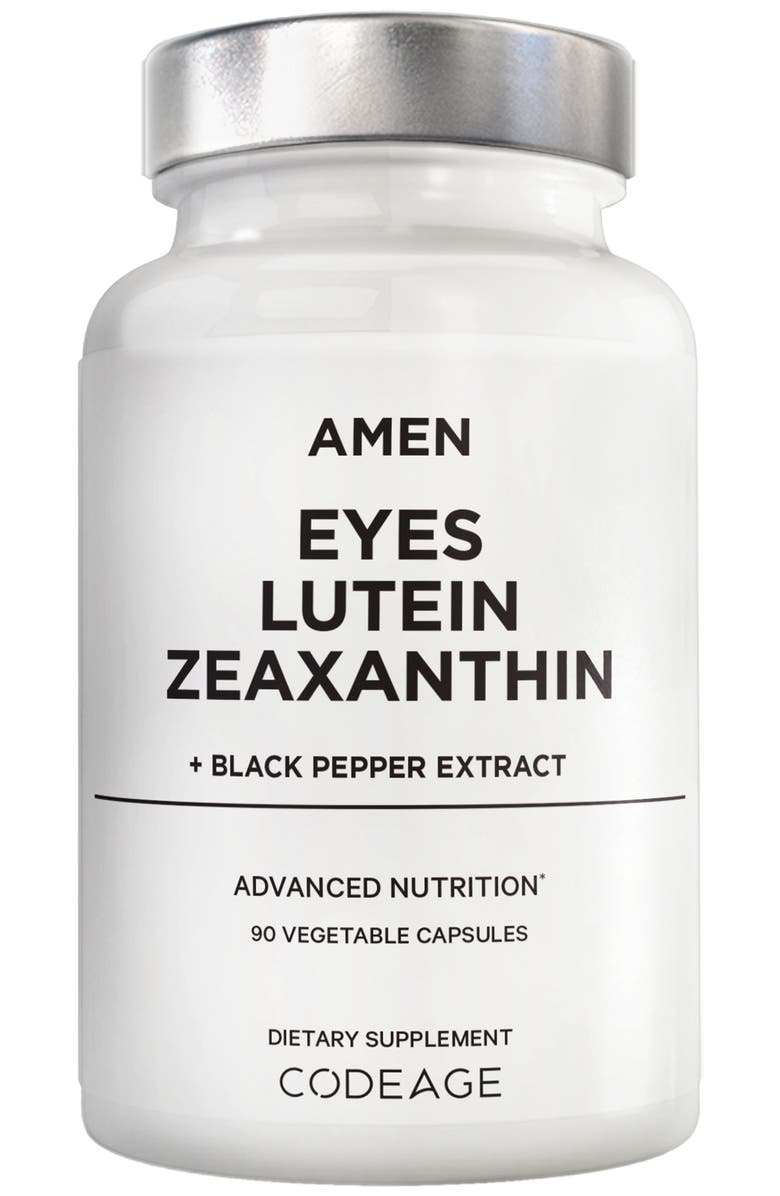 Codeage Amen Eyes Lutein Zeaxanthin Supplement, Main, color, White