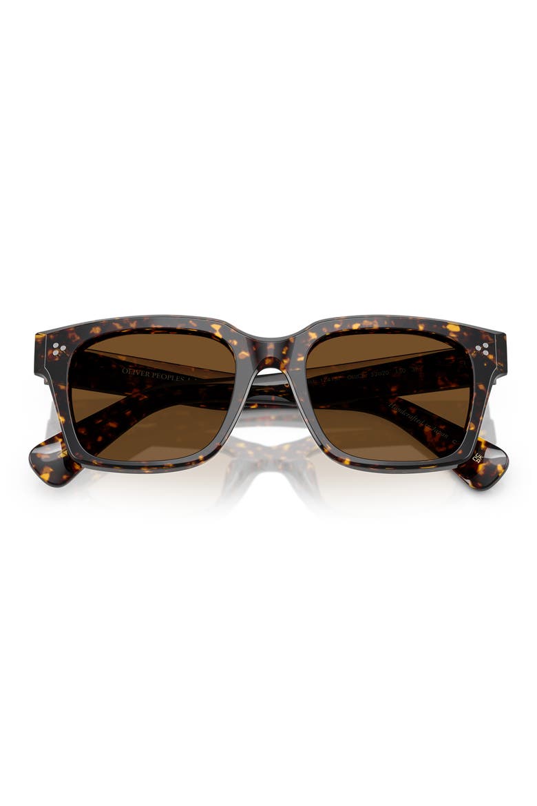 52mm Polarized Pillow Sunglasses, Alternate, color, TORTOISE