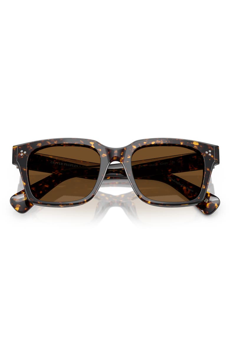 Oliver Peoples 52mm Polarized Pillow Sunglasses, Alternate, color, Tortoise