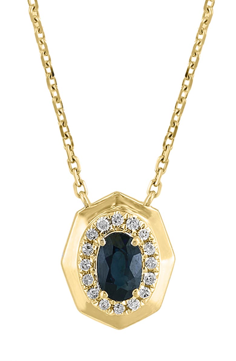 EFFY Sapphire & Diamond Pendant Necklace - 0.57ct., Alternate, color, 
