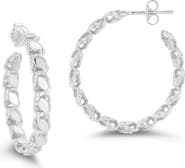 CHLOE AND MADISON Large Textured Hoop Earrings