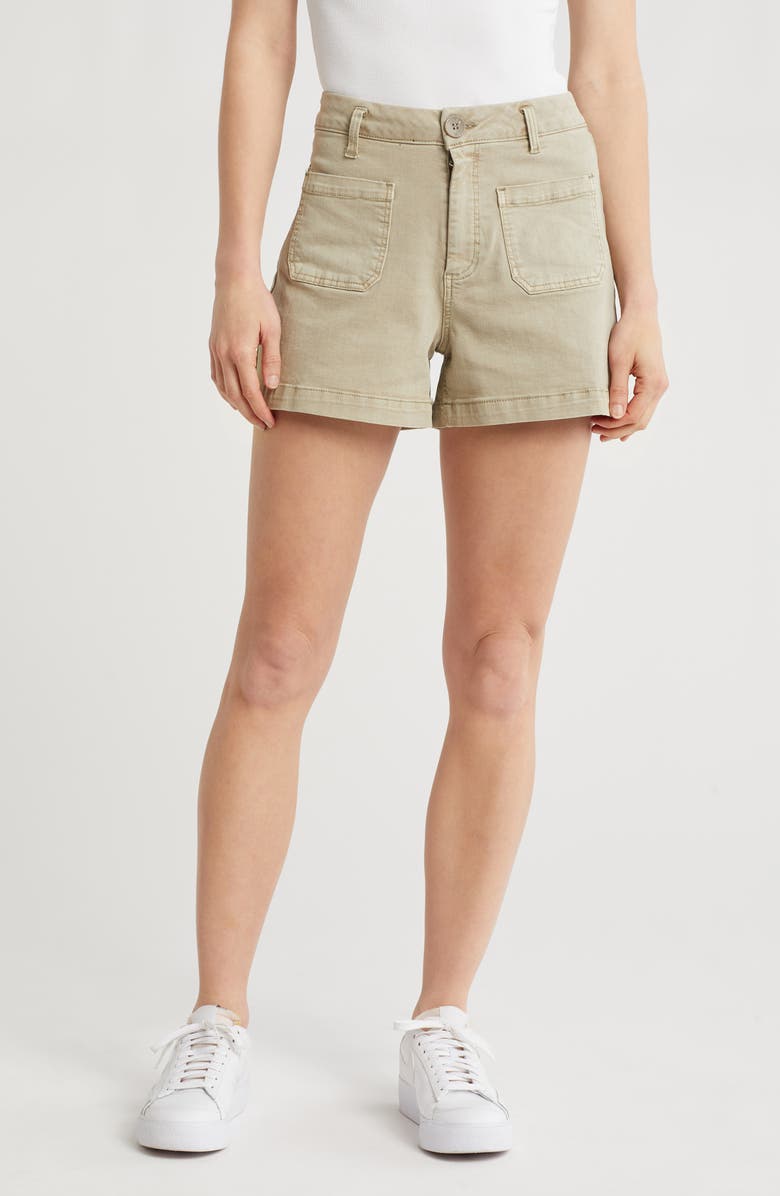 OAT NEW YORK High Waist Shorts, Main, color, New Sage